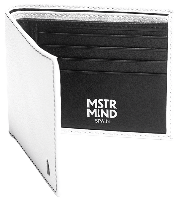 White smooth wallet - BLACK INTERIOR